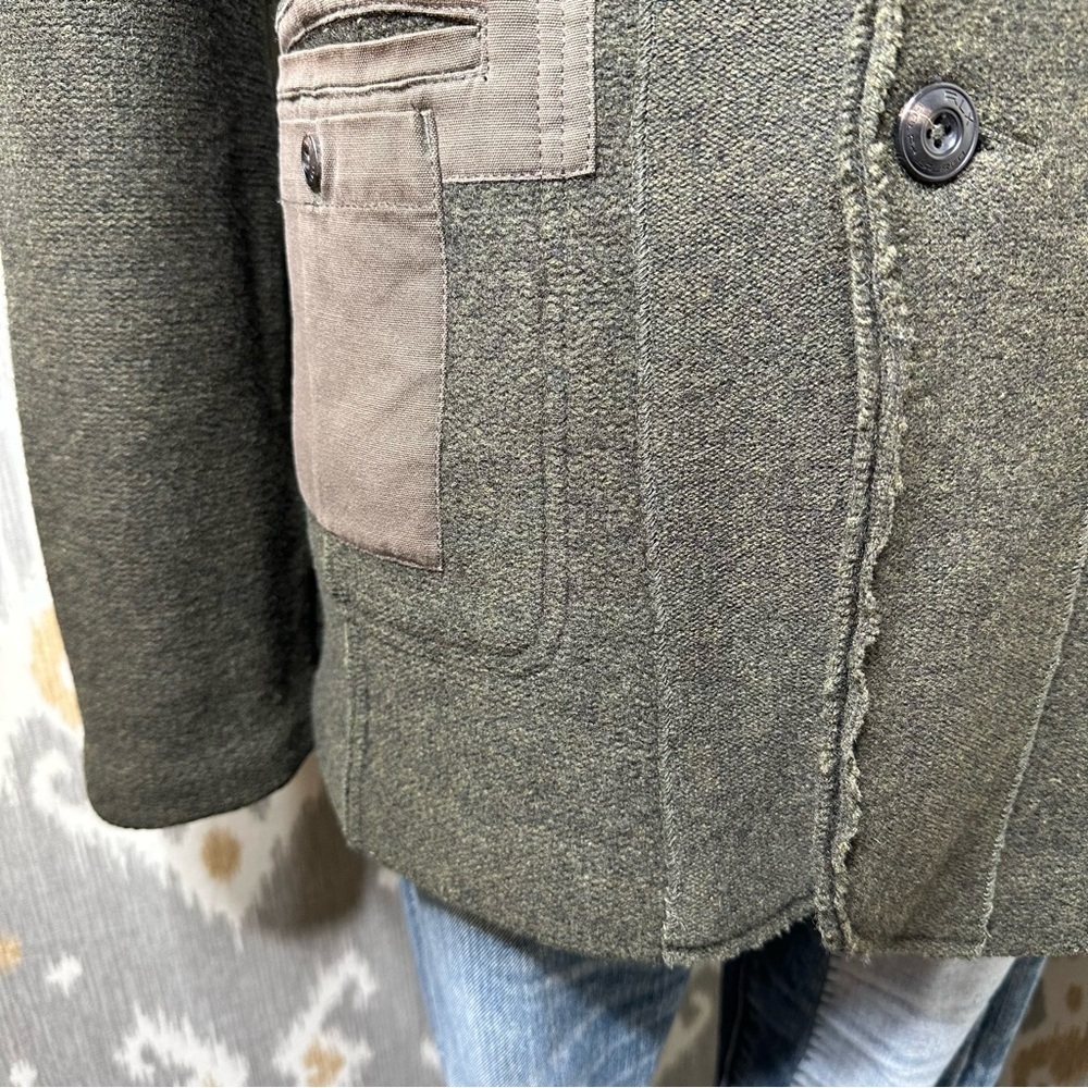 Ralph Lauren RLX Olive Green Lamb-Wool Knit Utility Field Jacket - Picture 16 of 16